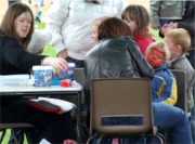 Face painting...part of the festival fun.